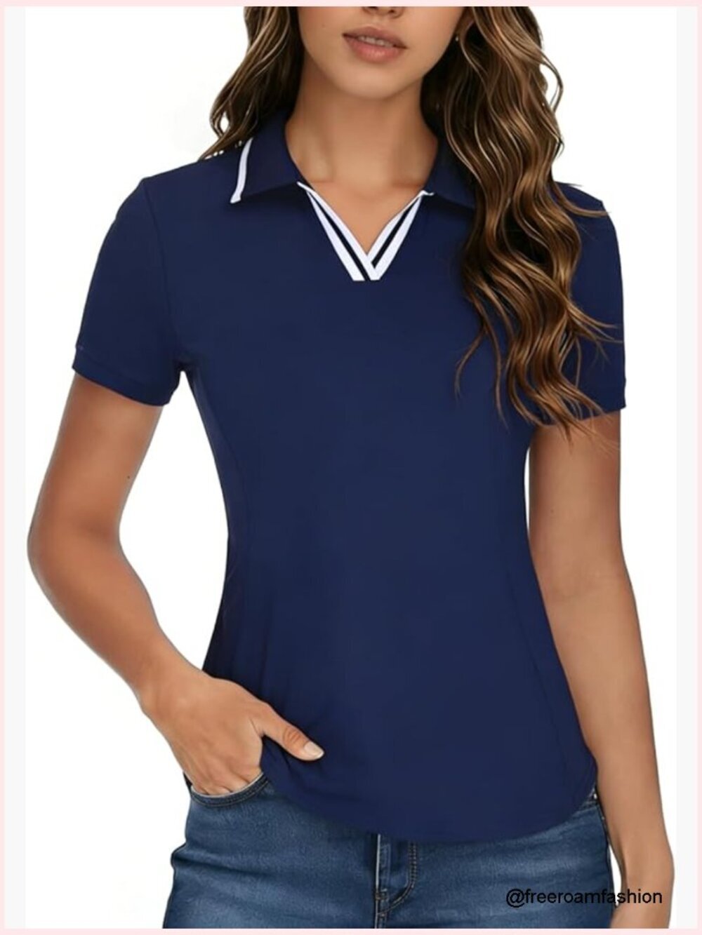 Slim Fit UPF 50+ Polo Shirt Short Sleeve Golf Tennis Top